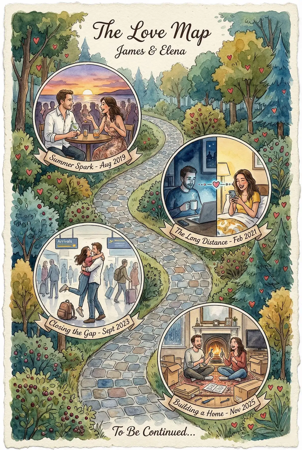 LoveMap | Your Love Story Illustrated - $29 USD